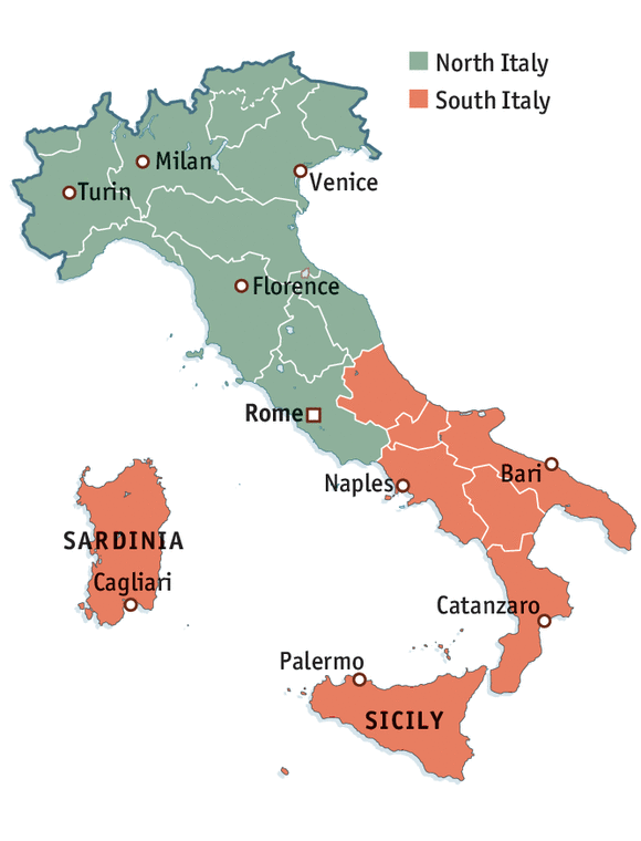 north-south-Italy